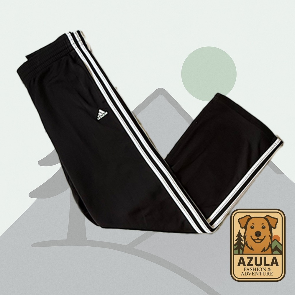 Adidas Women’s Black Signature Stripe Track Pants Size Small | Flare Leg
